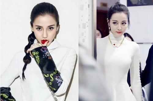 有勇气挑战灯笼辫造型的女明星,baby搭配大红唇秒变复古少女,迪丽