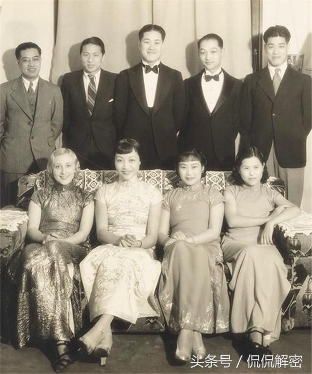 老照片：从容优雅的民国名媛们，旗袍装尽显东方魅力，惊艳众人