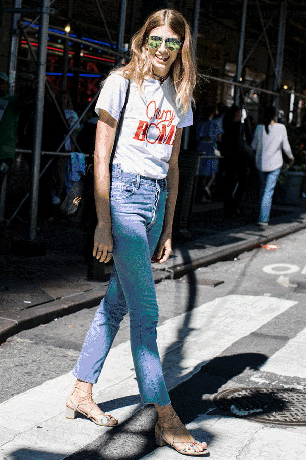 阔腿裤也太好看了!9分裤+平底鞋，这对CP今年很火!