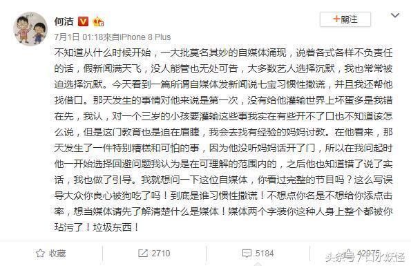 儿子被人造谣抹黑，何洁发文怒怼，这四个字看得让人心疼