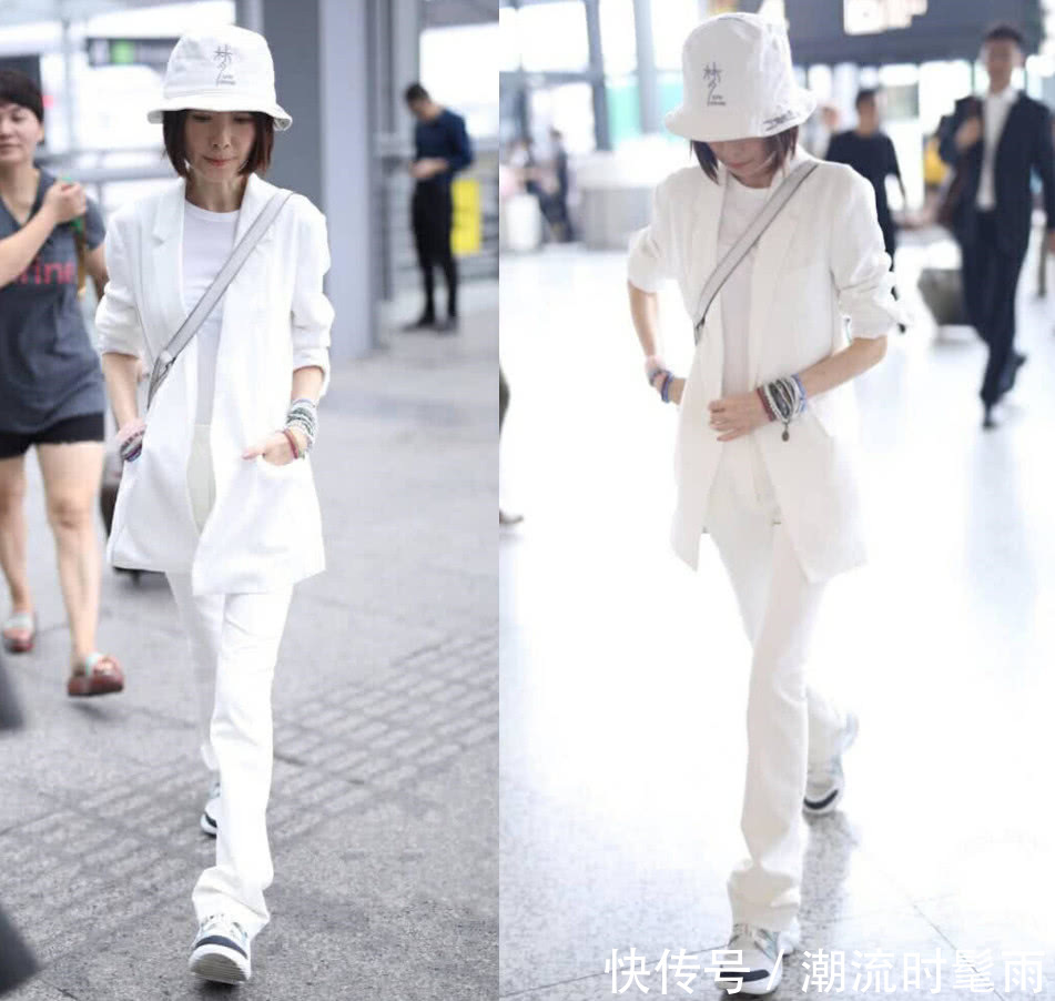 鲁豫瘦得只有80斤，最小码的裤子都塞不满，网友：就是两根竹竿