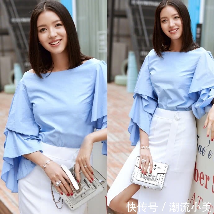 张梓琳现身机场，粉色T恤配超短裙，网友：这腿我一辈子都赶不上