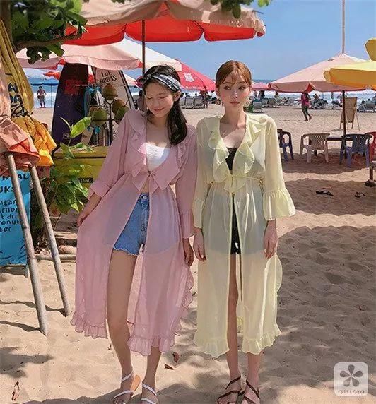 甜甜的夏日海边闺蜜装look 看完心情都变好了~