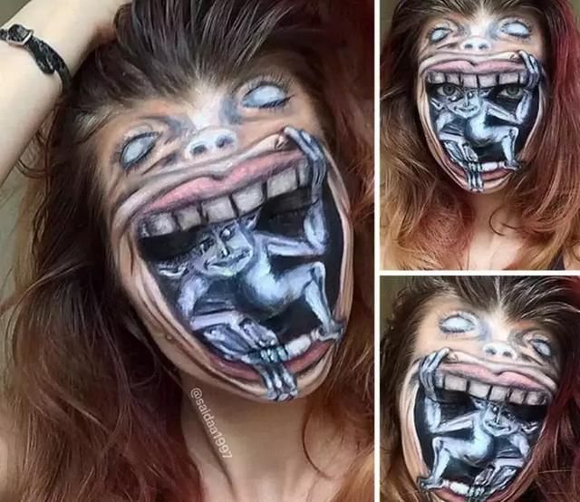 20岁女孩自学一年爱上“恐怖妆容”,没想到素颜的她却如此美丽