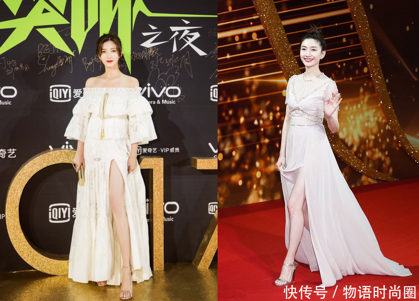 江疏影穿吊带裙玩性感，水桶腰实力抢镜，网友：不信她只有96斤！