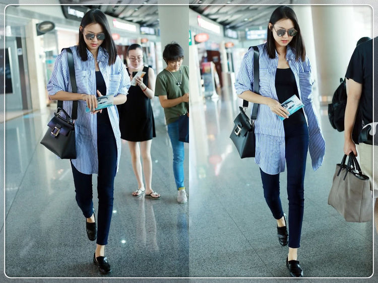 182张梓琳不愧是世界小姐，长裤都能穿成九分裤，大长腿太惊艳