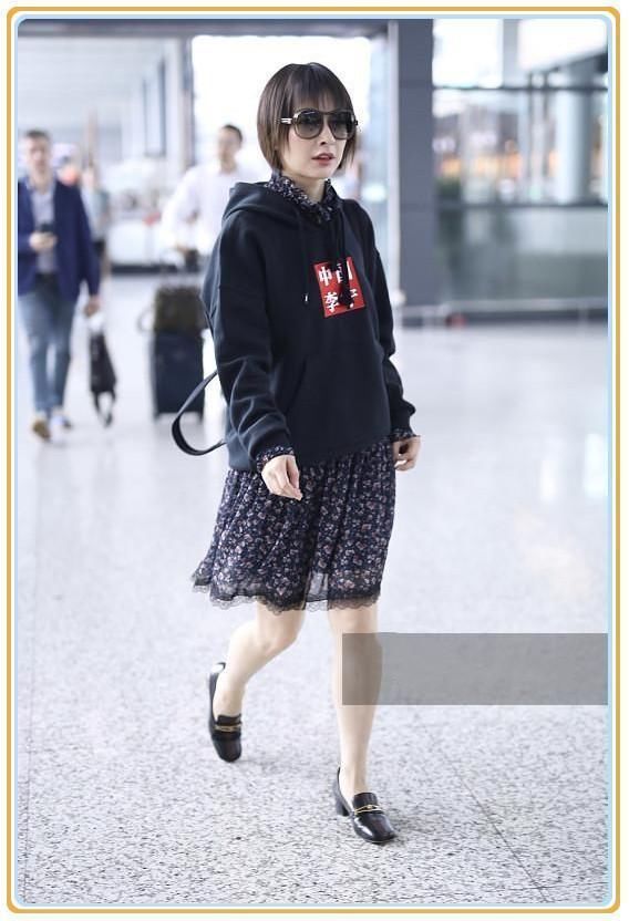 吴昕真把自己当一姐了？碎花裙竟套卫衣，网友：谢娜都不敢这么穿