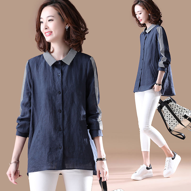 今秋的棉麻衫又火了!比真丝时髦，比旗袍好穿，洋气超显嫩