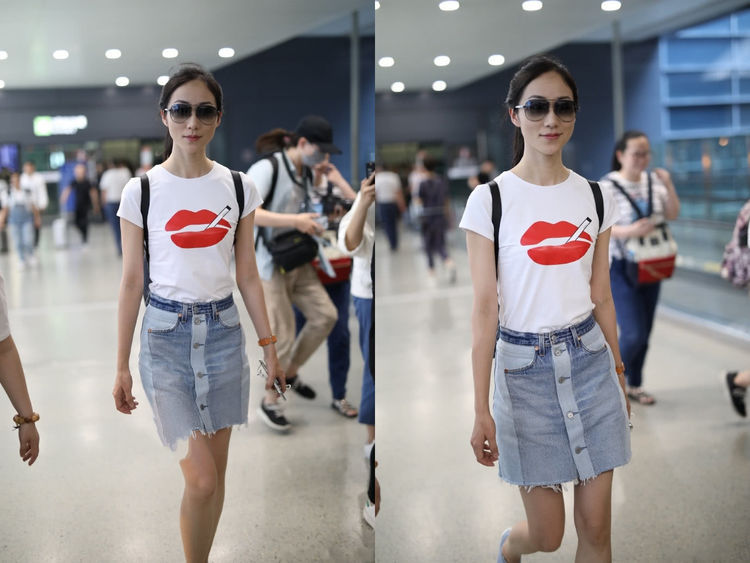 韩雪终于肯穿超短裤去机场了！大长腿太惊艳，屏幕都快装不下了！