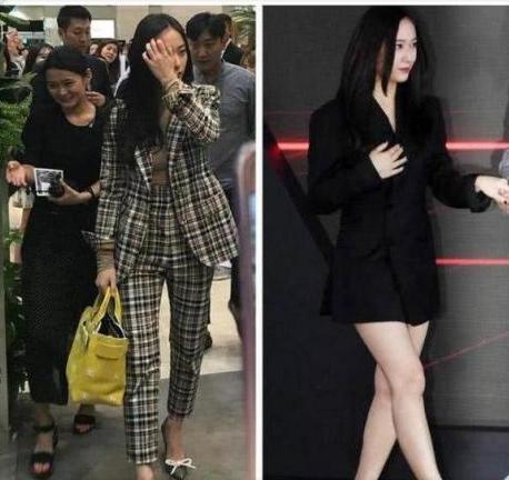 当80斤周冬雨和105斤郑秀晶同穿一件衣服，网友：瞬间不想减肥了