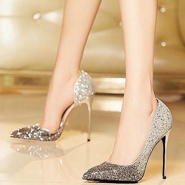 亮片高跟鞋，让你的美风情万种