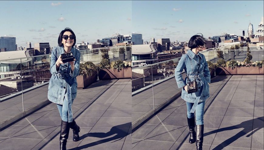 许晴太厉害了，这么紧的牛仔裤也能往靴里塞，网友：不难受吗