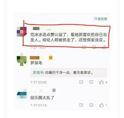 网曝工作人员经纪人被查, 范冰冰突然点赞公益被嘲“装圣人”