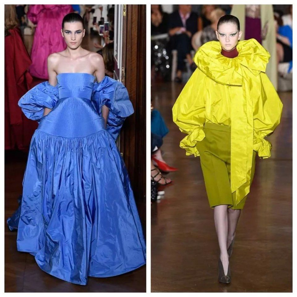 花团包围脸庞，羽毛变成云朵，世界上没有Valentino不敢做的少女