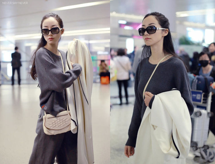 韩雪穿超短裤去机场，暴露了一双惊艳美腿，这哪像35岁的样子啊