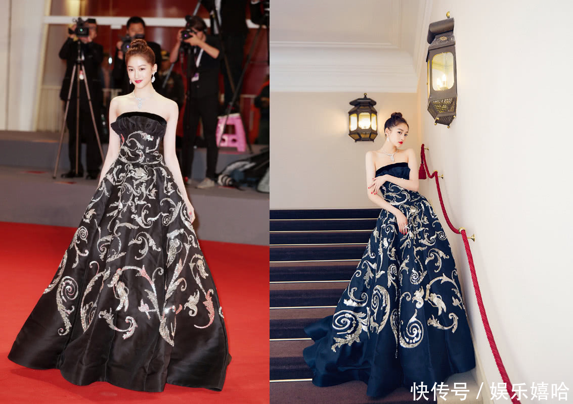 关晓彤红毯造型终于穿对,腕线过裆大长腿吸睛,鹿晗压力要大了