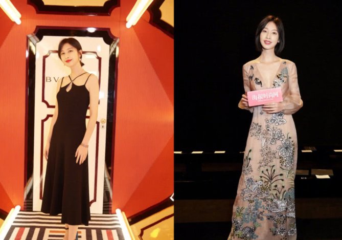 张俪终于不再浪费好身材!穿黑色吊带裙优雅动人!
