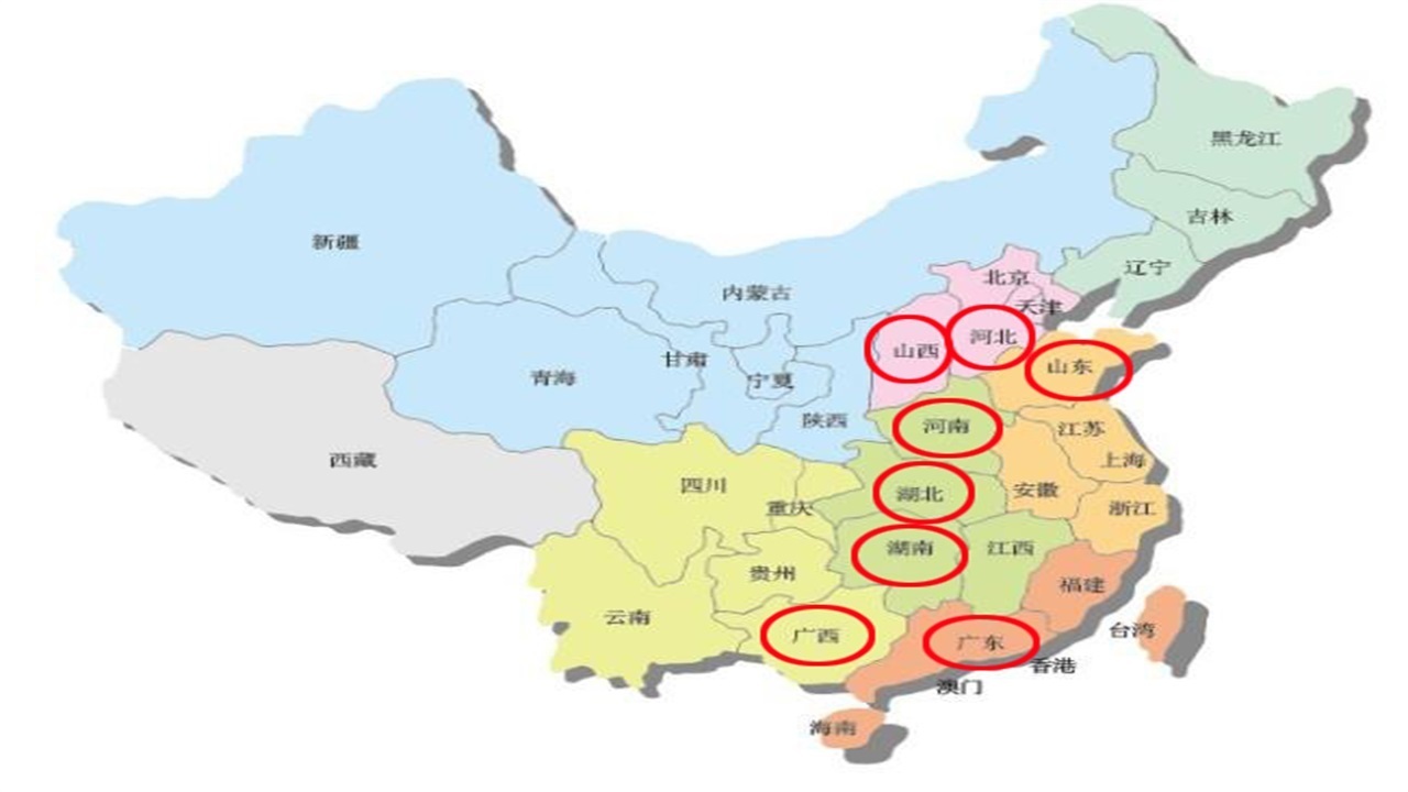 河南河北是哪条河山东山西是哪座山这八个省份分界你知道几个