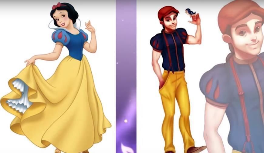 当迪士尼公主变成男子,艾莎成霸道总裁,康蒂的发型撩到我了!