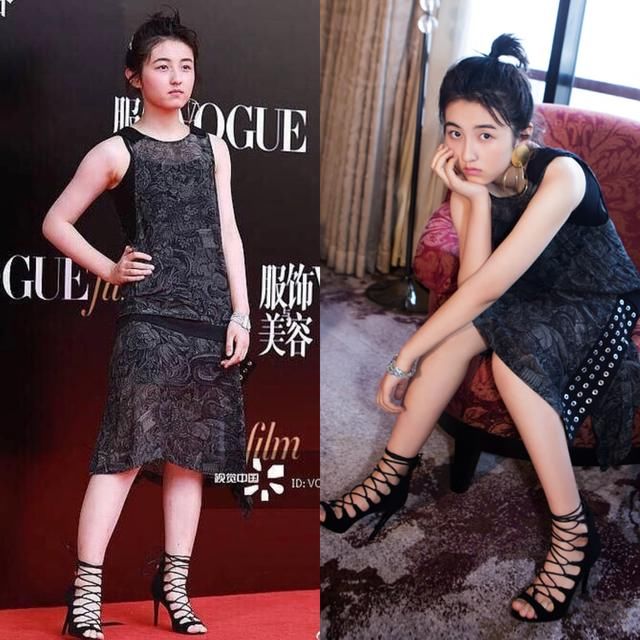 17岁的张子枫亮相活动造型比关晓彤还雷人，网友：看到腿我沉默了