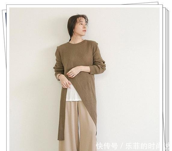  针织连衣@军绿色连衣裙完全不挑人！24种日系穿搭示范，放心享受春季时尚感