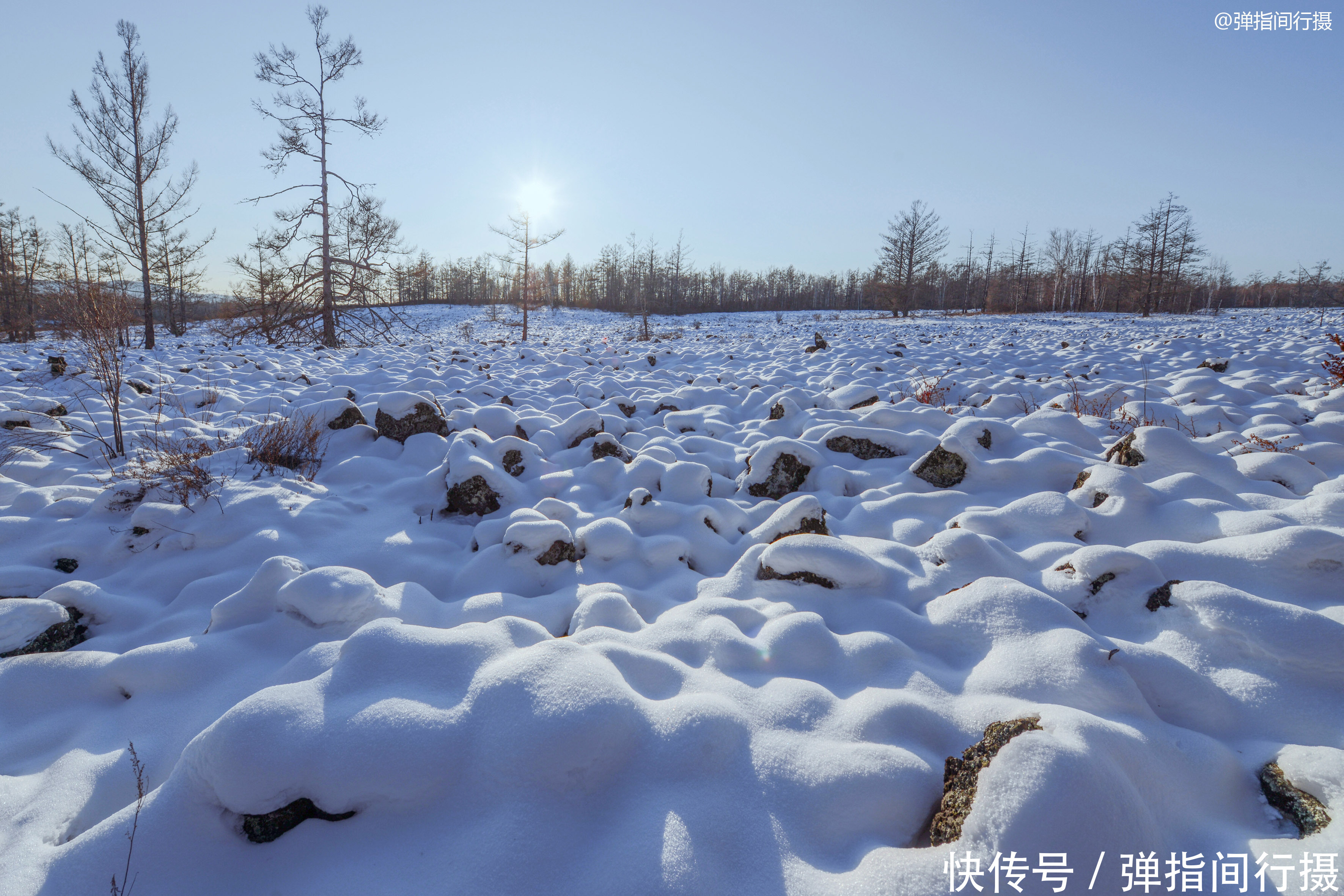 第一次在东北看到这种诡异雪景，你看像什么？南方游客：挺吓人