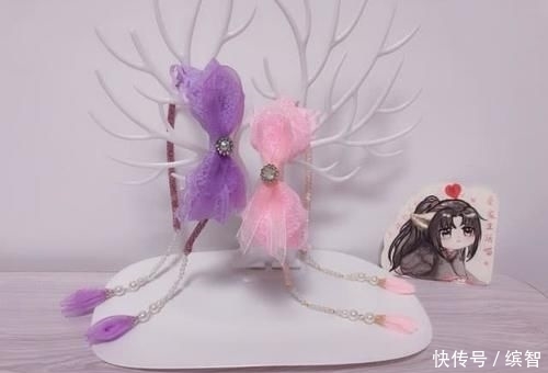 蝴蝶结@小公主蕾丝蝴蝶结发箍自己做,比买的还漂亮