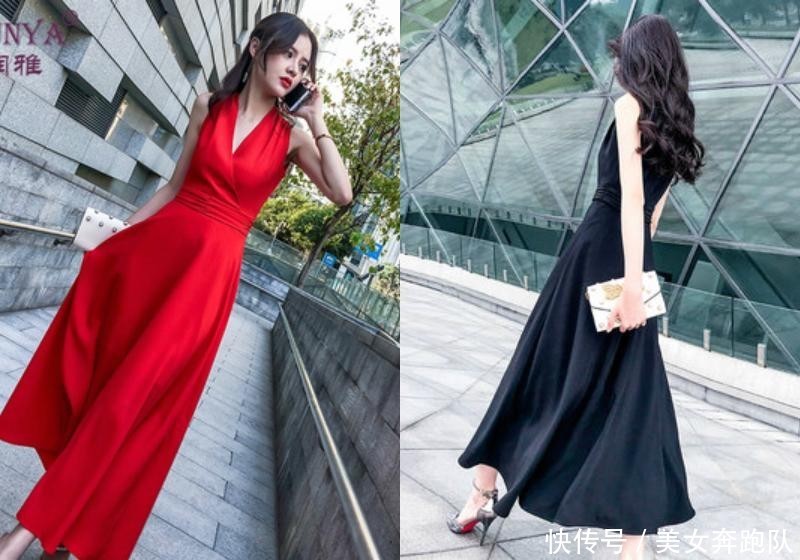 今春:今春显高时尚的连衣裙穿搭,简约却不简单,彰显出女人的曲线美