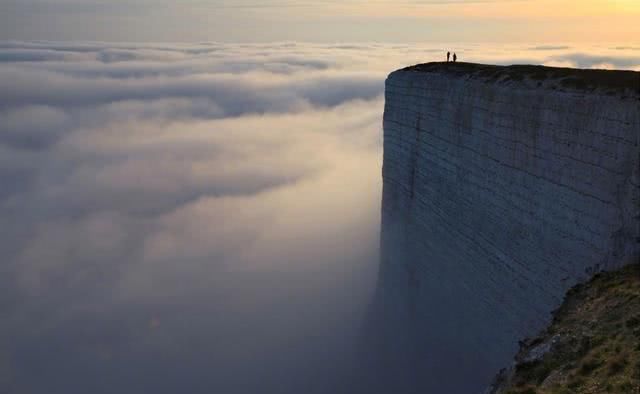 英国英吉利海峡，多佛悬崖，世界的尽头