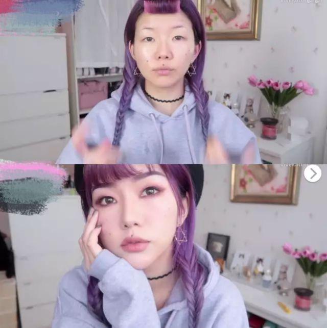 还在用PS美颜？5位美女晒化妆前后照片，网友：再也不相信爱情了