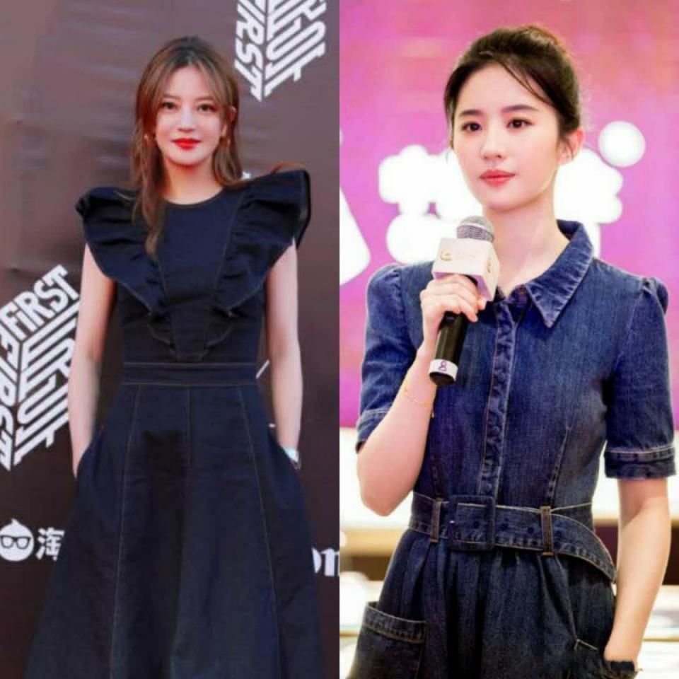 看了赵薇的牛仔裙，再看看刘亦菲，原来已婚和未婚的差别这么大