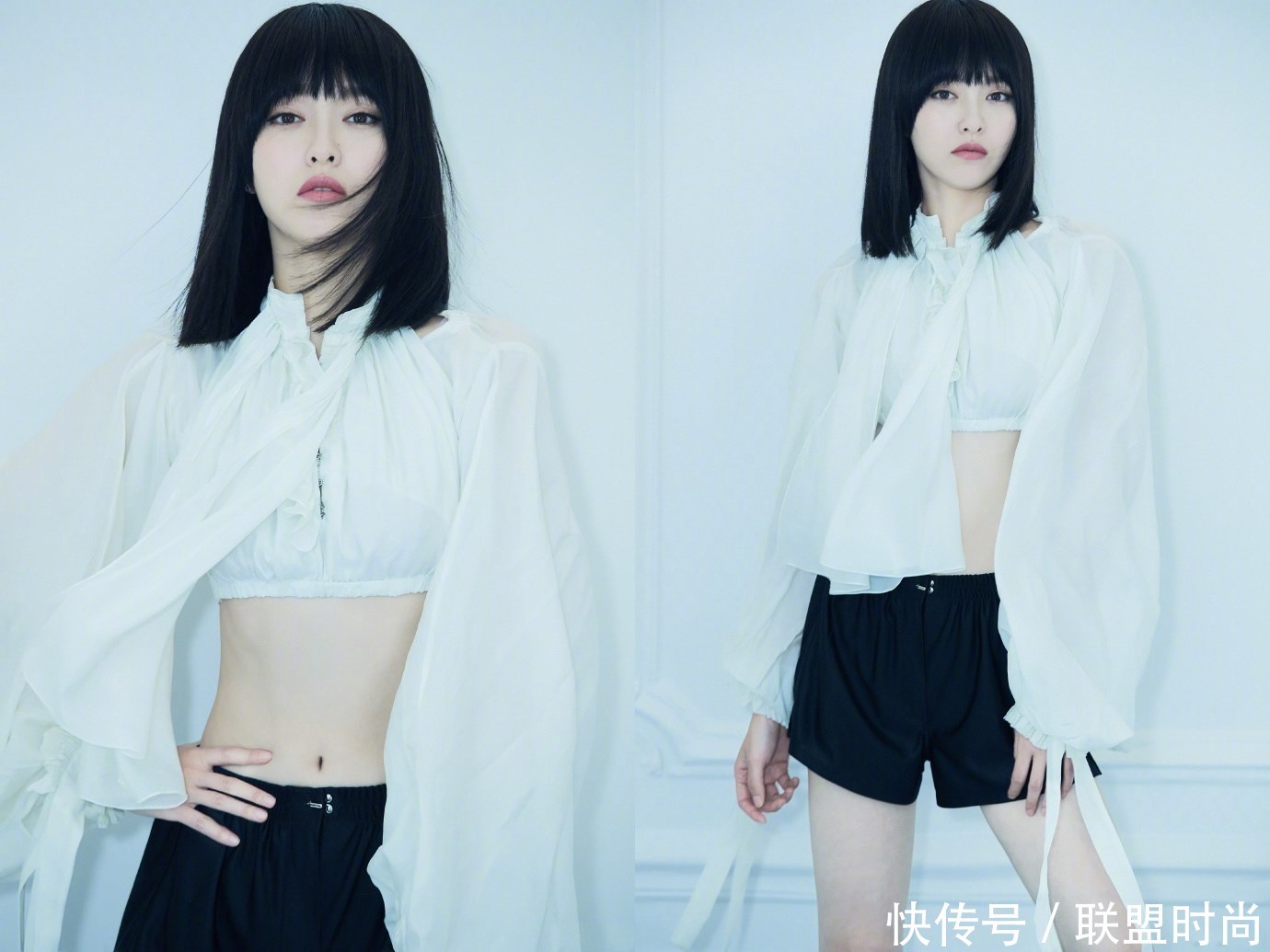 唐嫣太疯狂了！上衣穿到露肋骨，短裤提到大腿根，瘦得堪比郑爽