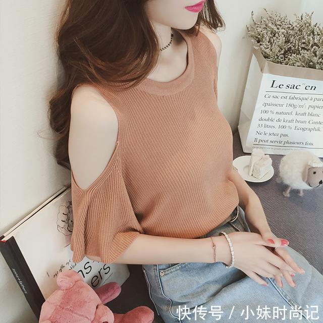  [冰丝针织衫]这些中长袖子的衣衣，能修饰你的手臂哦
