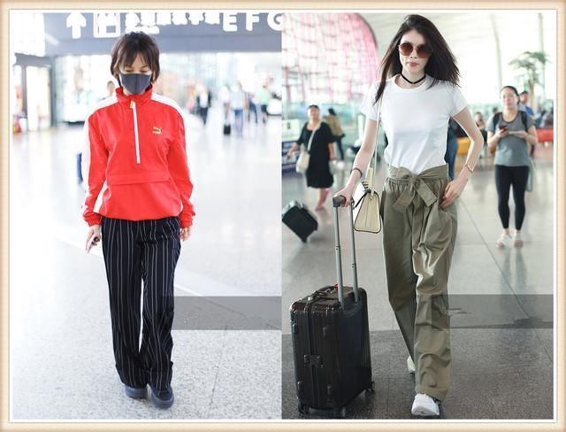 没有何穗的腿真别穿这种盖脚阔腿裤，像吴昕这样撑不起就尴尬了！