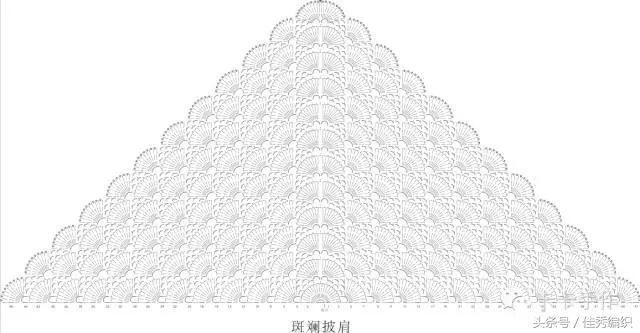 钩针编织教程图解 网红经典段染色三角形钩针披肩围巾大全 美极了