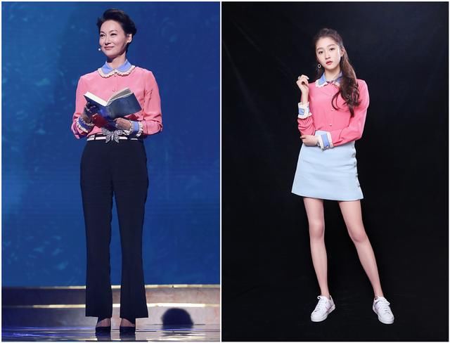 价值过万的粉色衬衫,21岁关晓彤青春少女,58岁惠英红优雅显气质