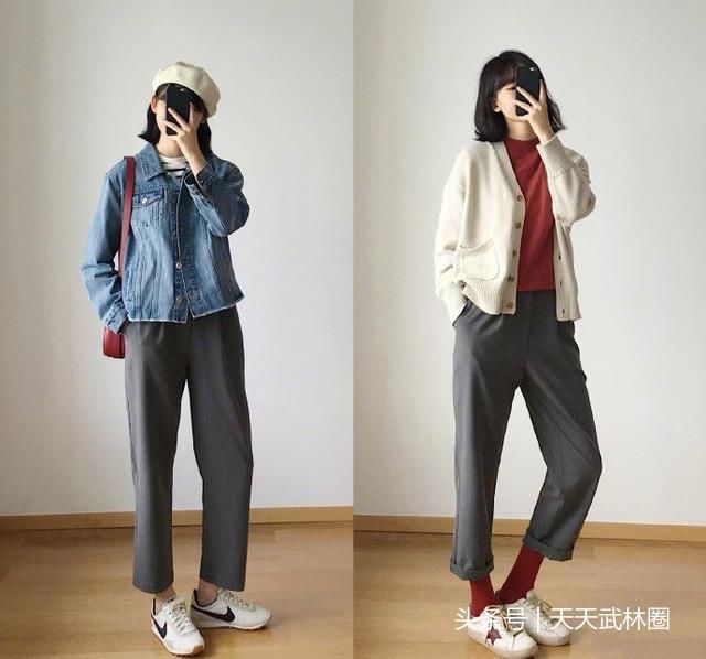 18套烟管裤随心搭配,秋季潮搭美出了新高度