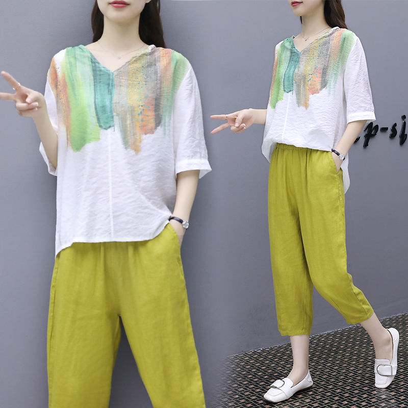 自从小姨买了这几款棉麻套装，瞬间减龄十几岁，舒适又有气质