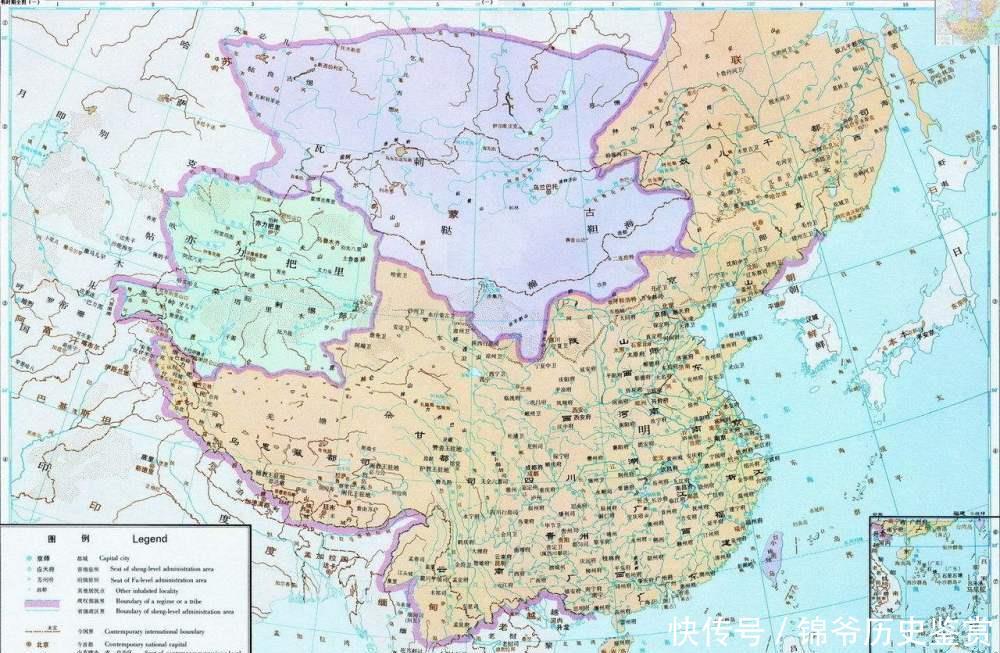 揭秘:明朝和元朝的地图，上方都是一条横线，算不算我国的领土?