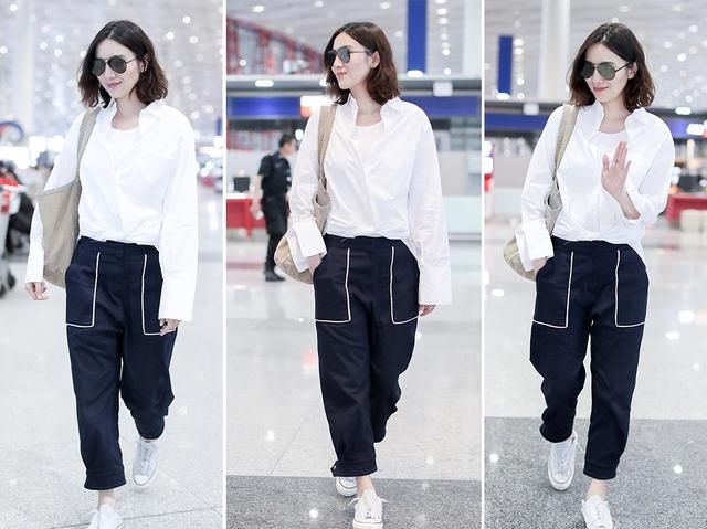 张天爱卷袖口，关晓彤乱系扣，妈妈眼中的不好好穿衬衫却能这么潮