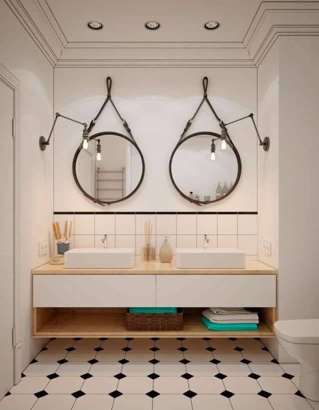  大气@双台盆的洗手台，可真显大气呀，让人羡慕得不要不要的