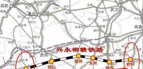 湖南和江西合修一条快铁, 全长1150公里, 沿线有福了