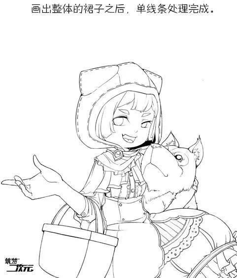 绘画教程|喂?我是小红帽，大灰狼在我手里