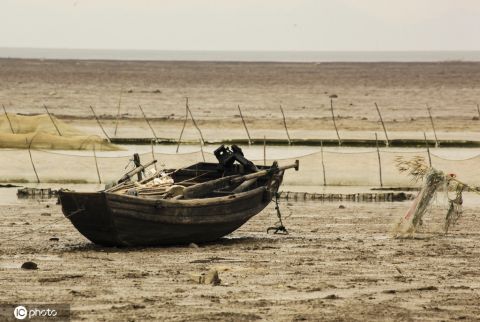  枯期@鄱阳湖跌破8米水位进入极枯期