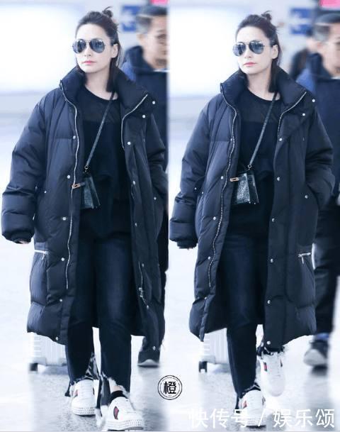 37岁阿娇穿羽绒服撞上范冰冰，这下输惨了，原来好衣品都是骗人