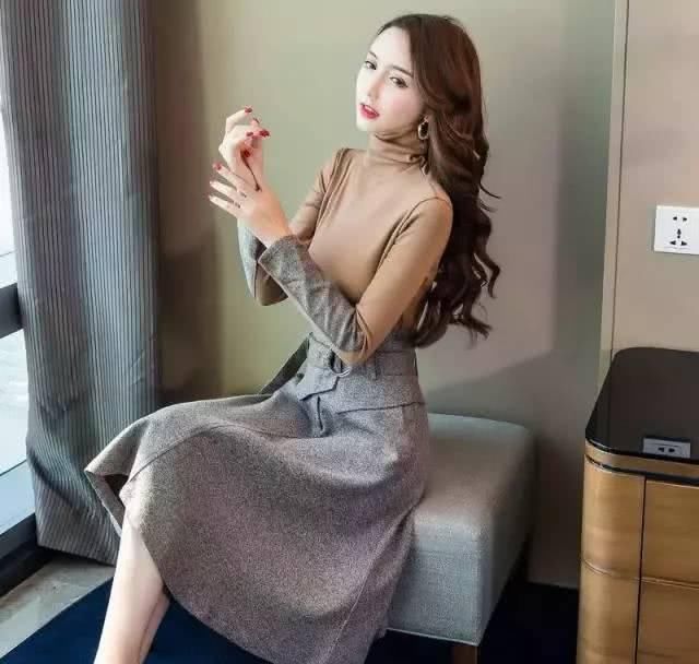  『套装』老婆不高，但真会打扮！穿这“优雅”套装＋短靴，拜年穿美的迷人