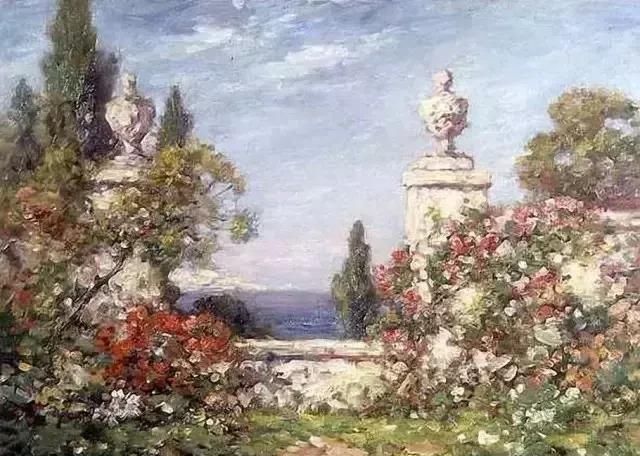 一组浓浓英伦风情的风景油画