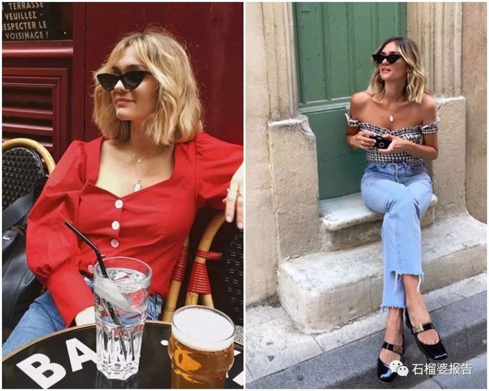 最近流行穿milkmaid上衣，甜美性感合二为一