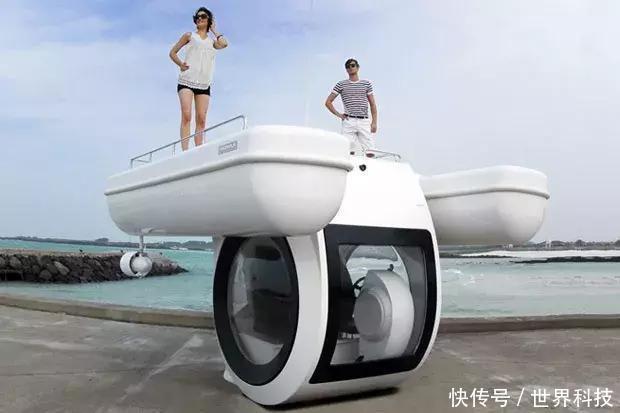 老外发明神奇的游艇，兜风潜水两不误，一半在水下一半在水上