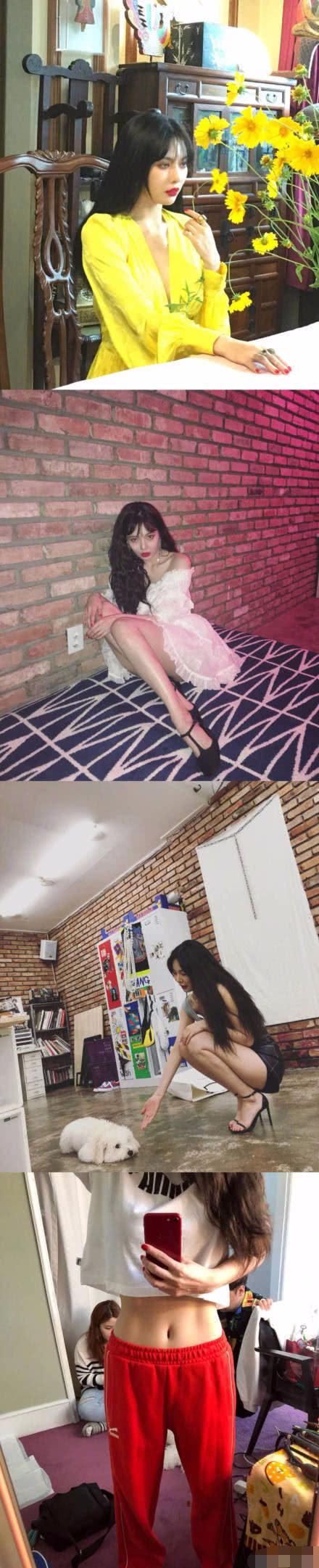 泫雅单手脱衣只剩bra，身材火辣性感不俗气，是南韩尤物没错了！